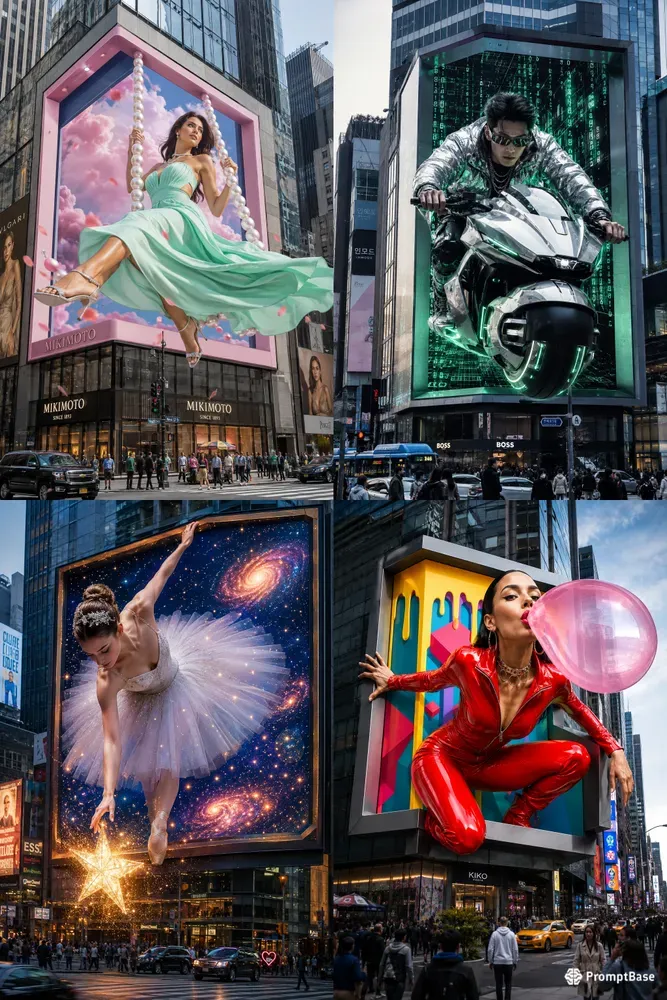 3D Anamorphic Billboard Illusions
