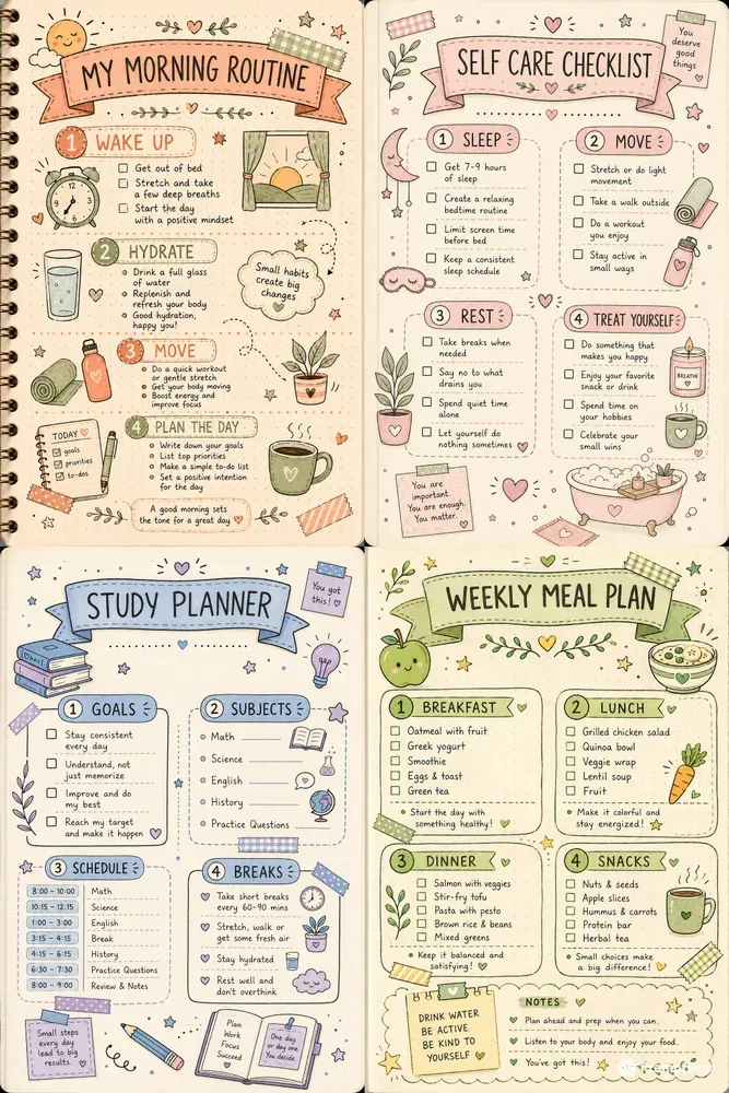 Bullet Journal Doodle Infographics