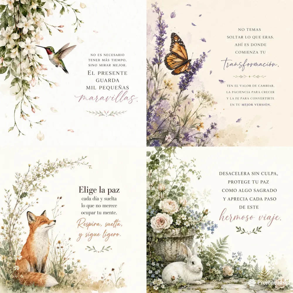Botanical Wisdom Quote Cards