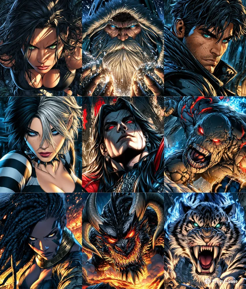 Cinematic Fantasy Comic Portraits