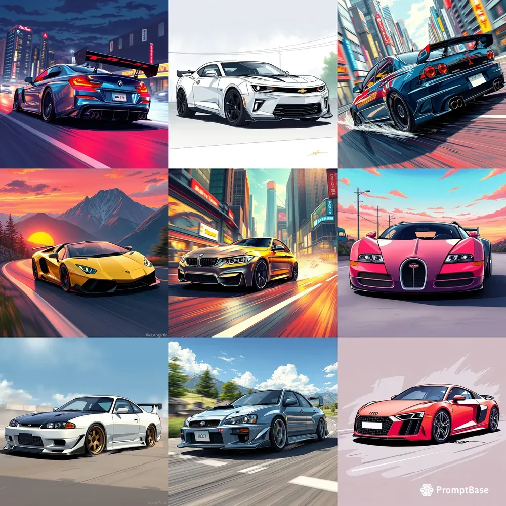Anime Style Car Portraits