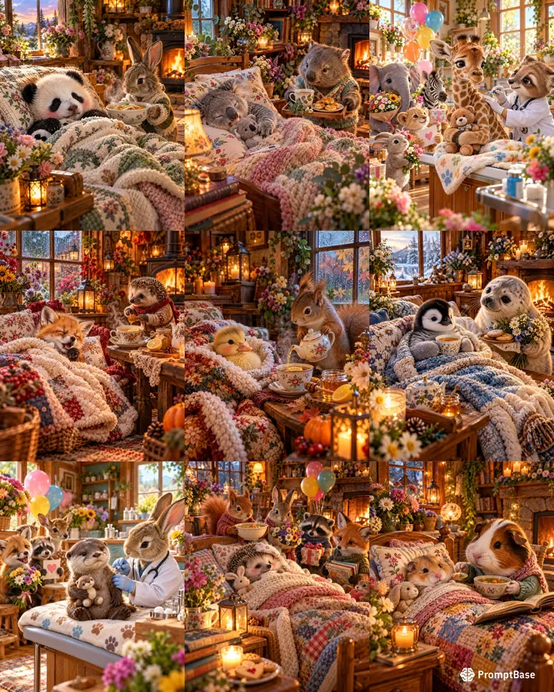 Hyperrealistic Baby Animal Sick Days