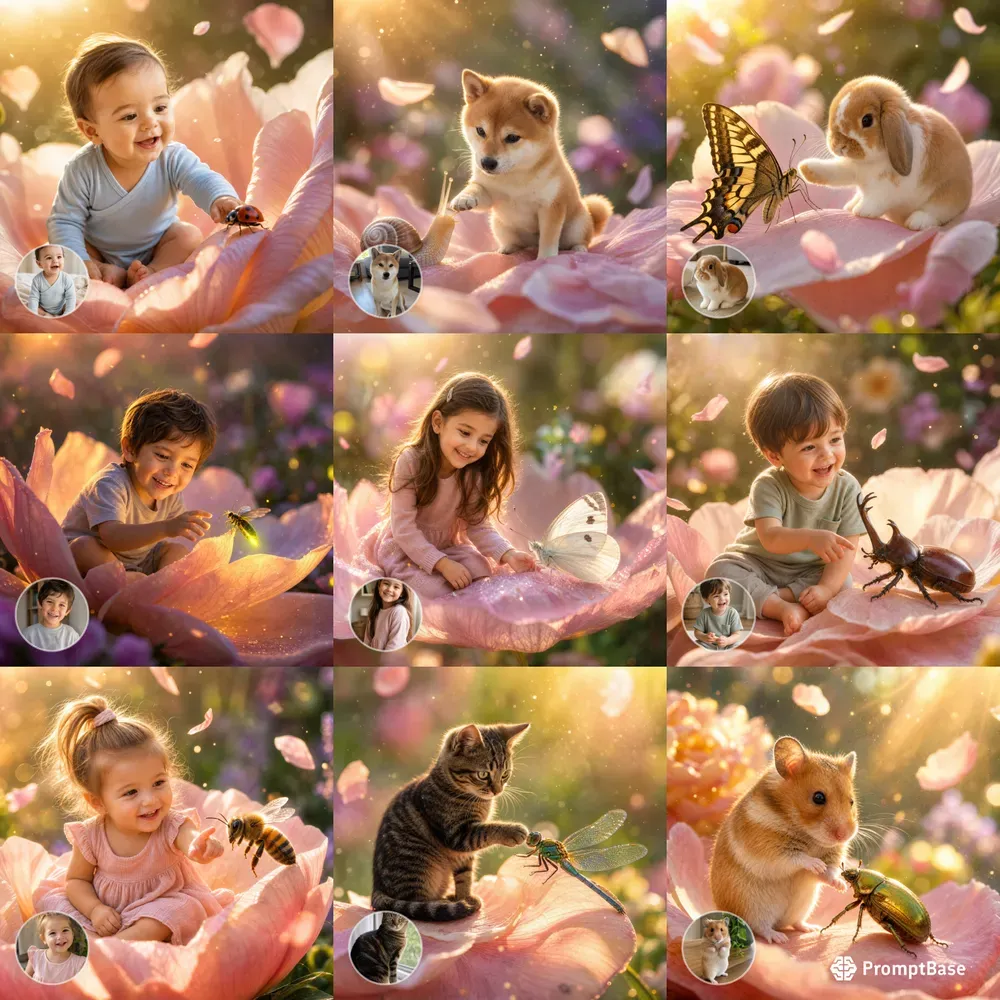 Miniature Fairytale Petal Portraits