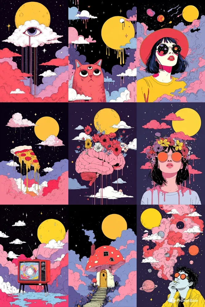 Psychedelic Melting Pop Art