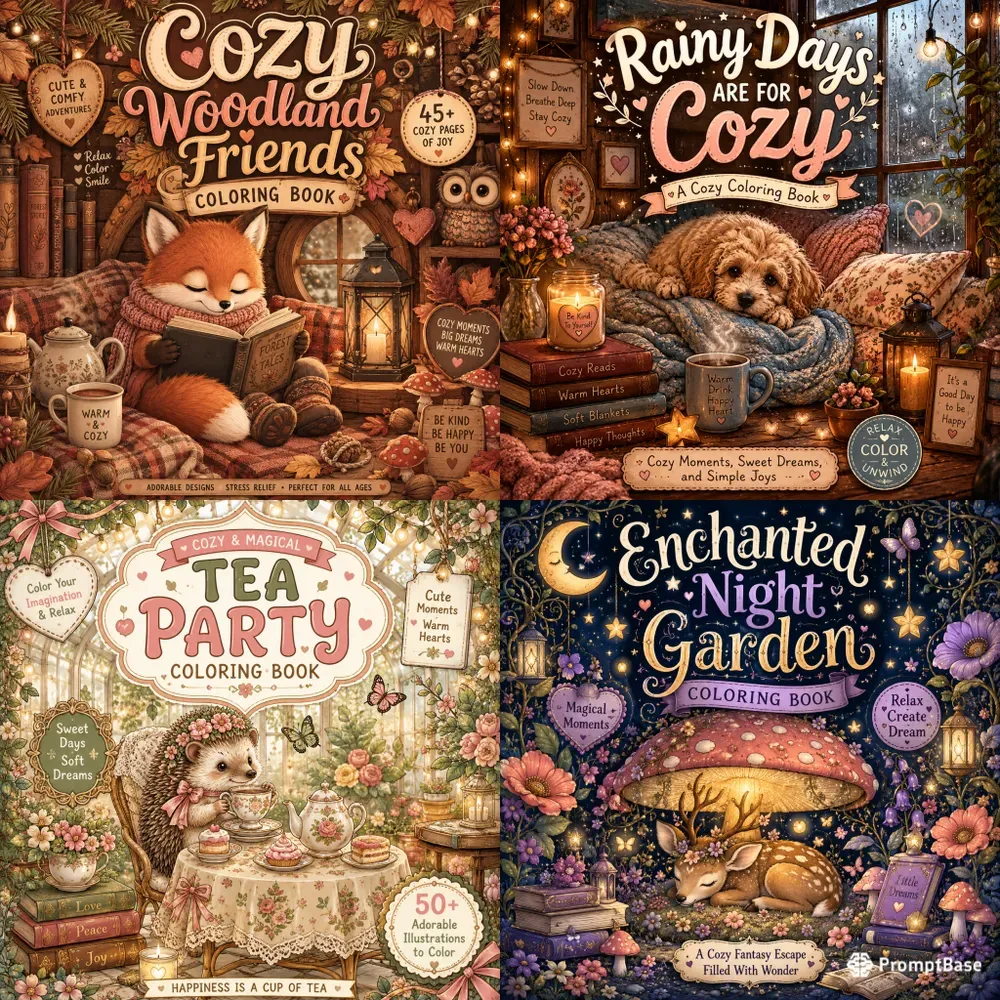 Cozy Whimsy Coloring Covers