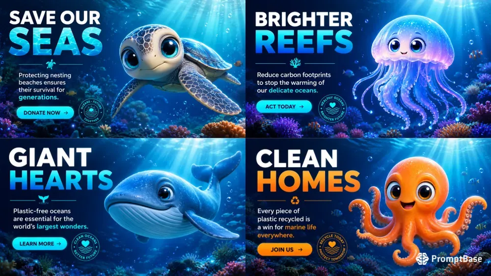 3D Marine Campaign Poster Creators