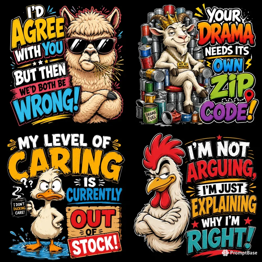Barnyard Sass Cartoon Tshirt Collections