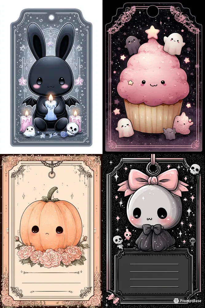 Cute Gothic Kawaii Product Tags
