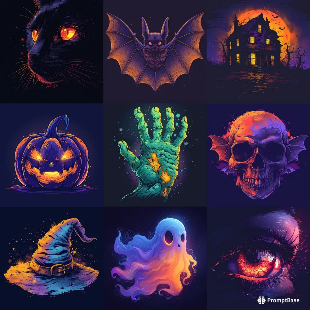 Creepy Flat Horror Icons Packs