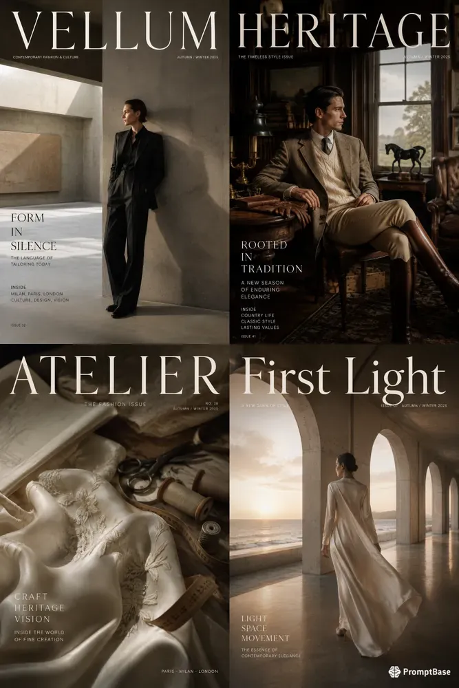 Quiet Luxury Magazine Cover Generator