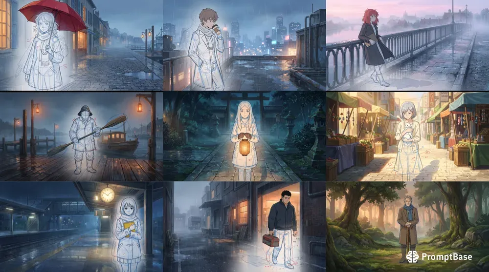 Unfinished Anime Keyframe Scenes