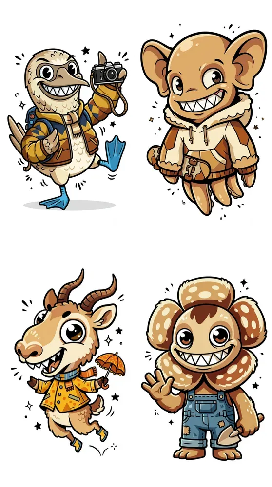 Create Highcontrast Playful Characters