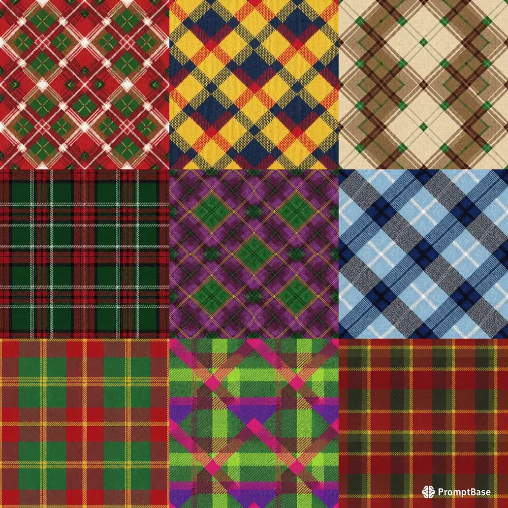 Christmas Plaid Seamless Patterns