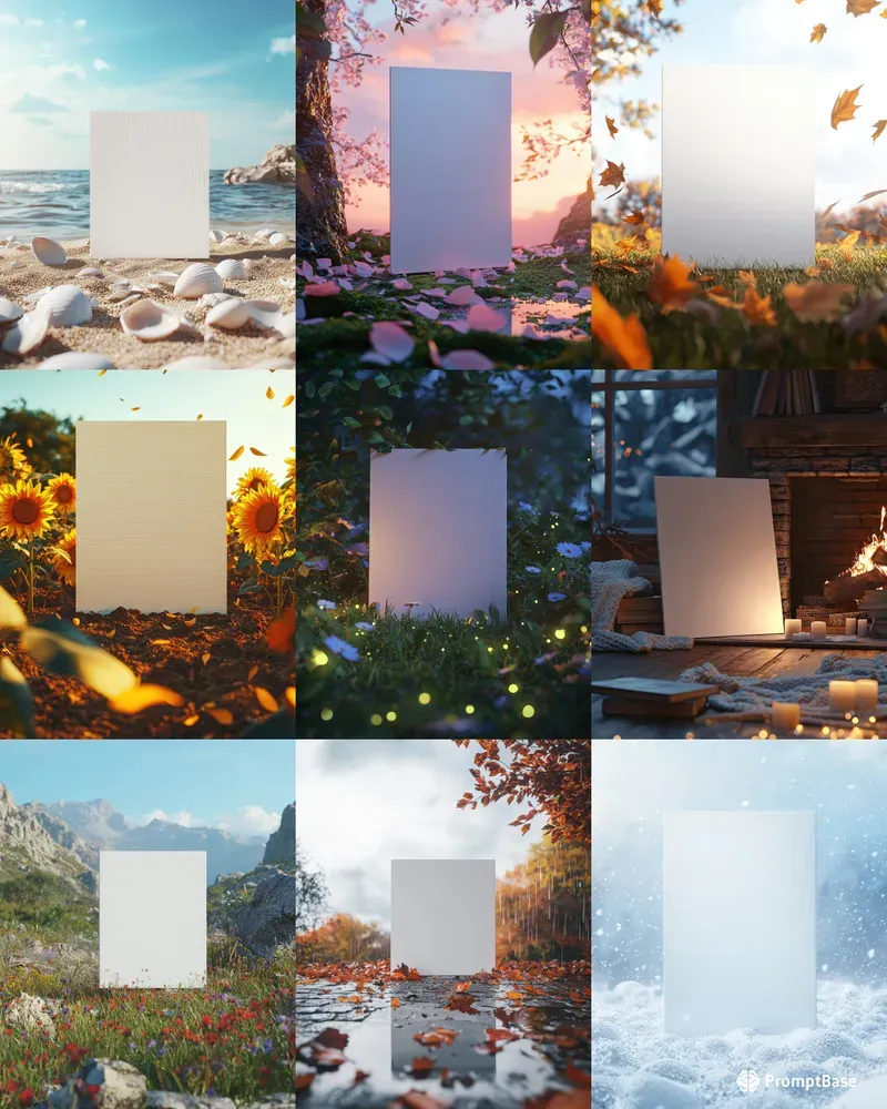 Versatile Seasonal Canvas Mockup Scenes