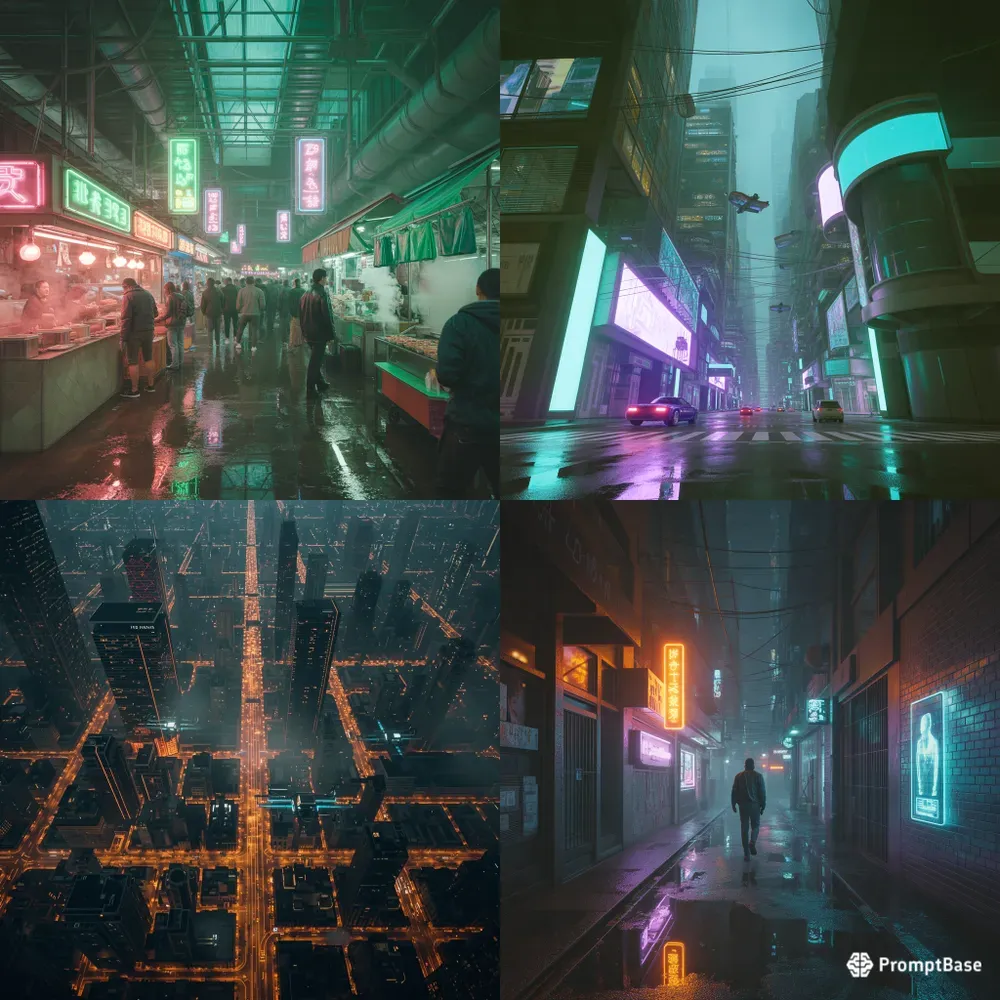 Cyberpunk City Scenes