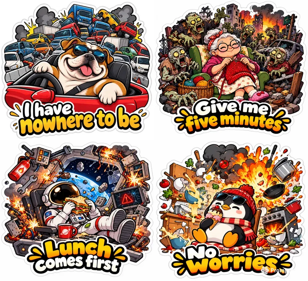 Calm In Chaos Sticker Generator