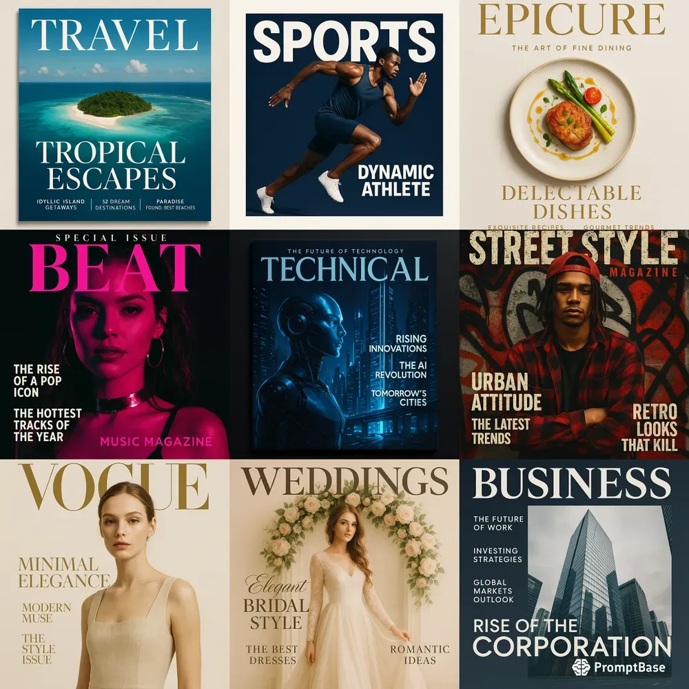 Luxury Magazine Cover Editorials