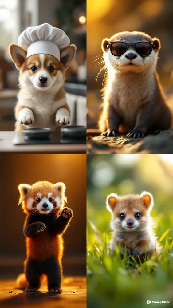 Ultra Realistic Cute Baby Animal Photos