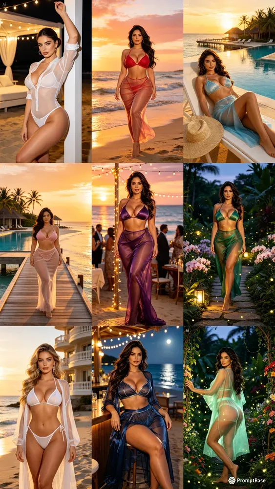 Luxury Cinematic Beach Tropical Fashion