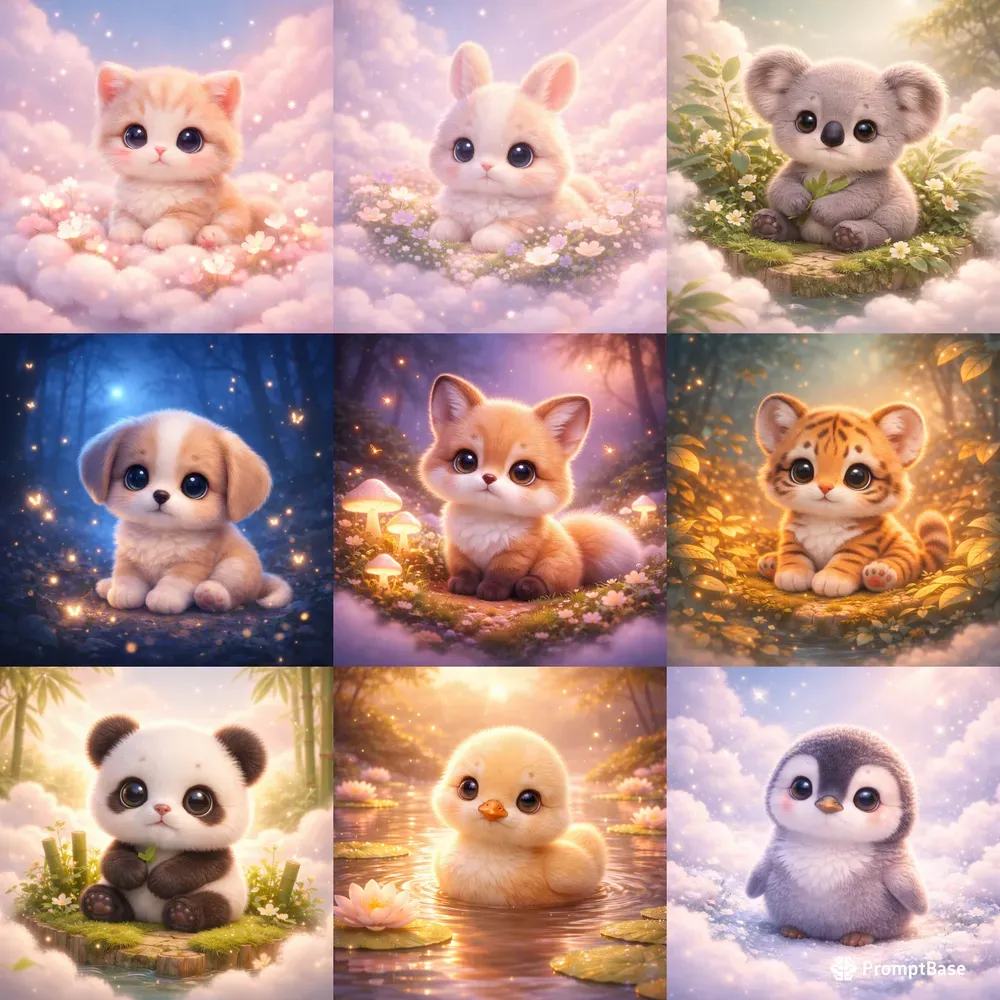 Adorable Baby Animals In 3D Dreams