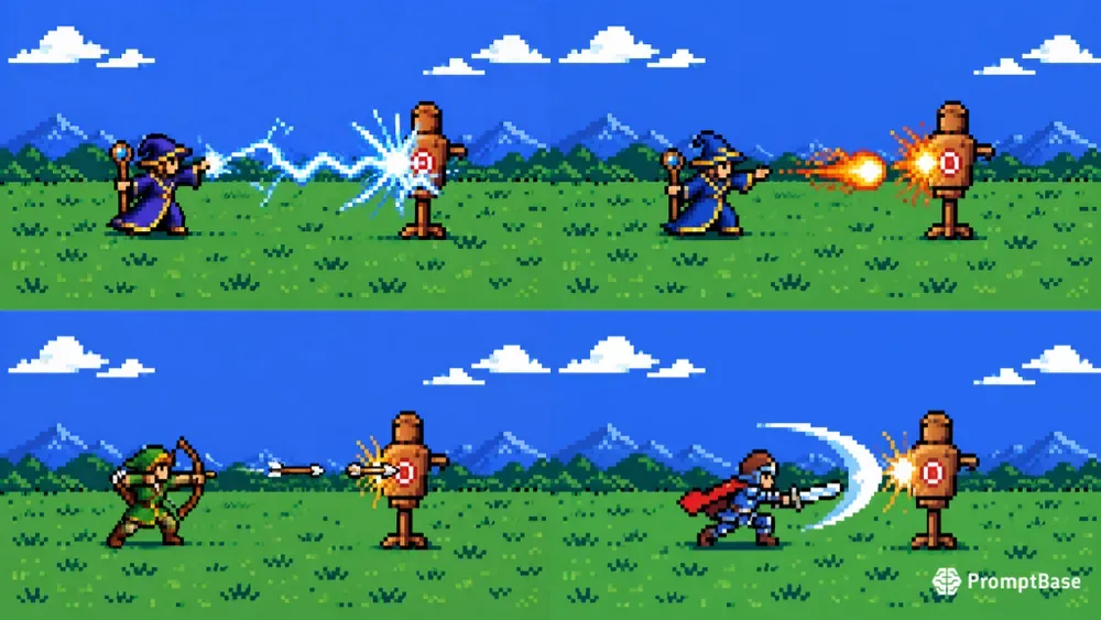 8bit RPG Attack Impact Generator