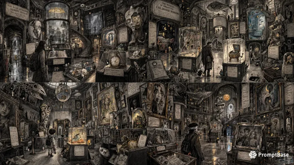 Surreal Museums Of Memories Doodle Art