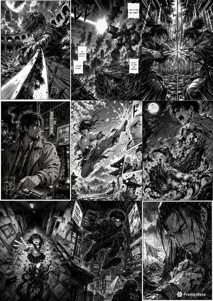 Cinematic 4K Manga Panels