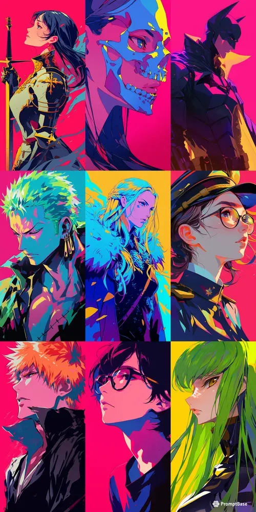 Stylized Bold Anime Portraits