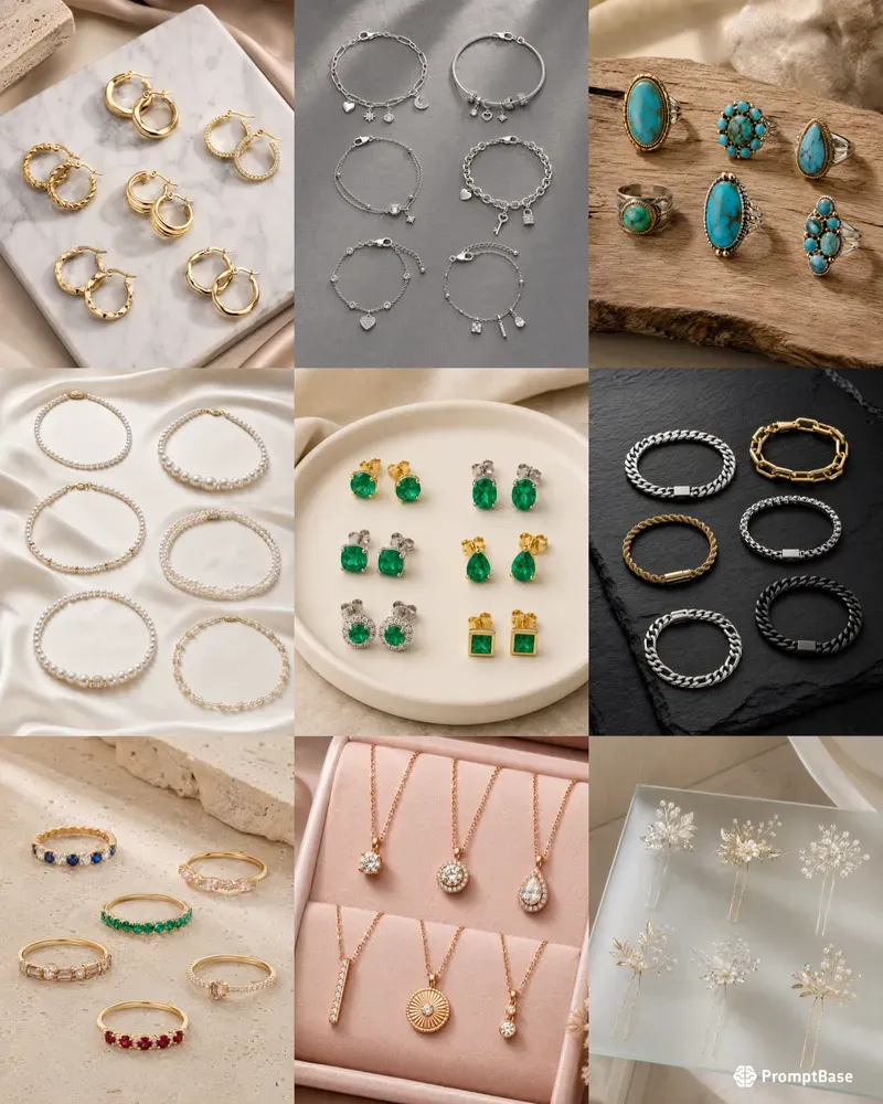 Jewelry Product Photo Displays