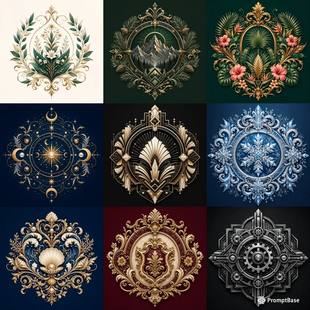 Luxury Ornamental Emblem Creators