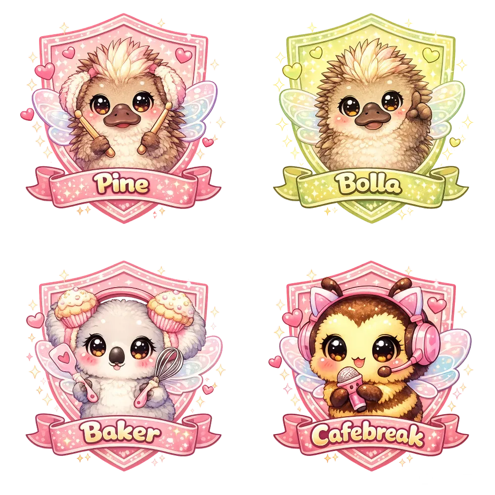 Cute Kawaii Streamer Logos