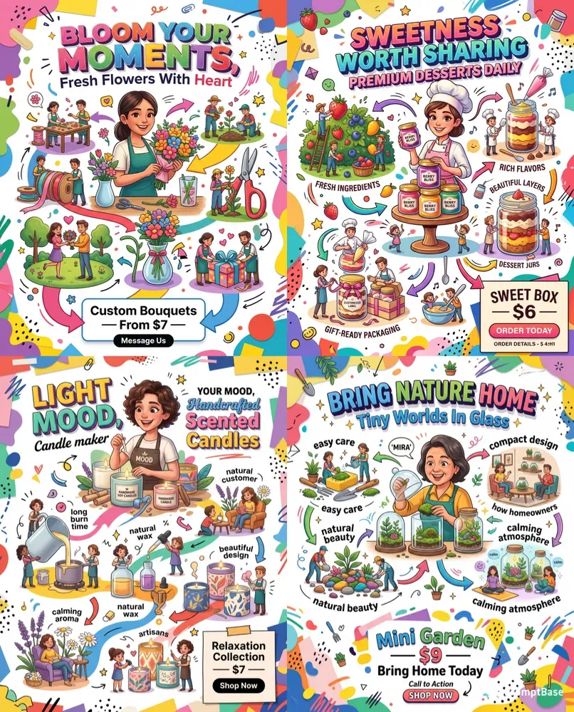 Msme Cartoon Infographic Ads