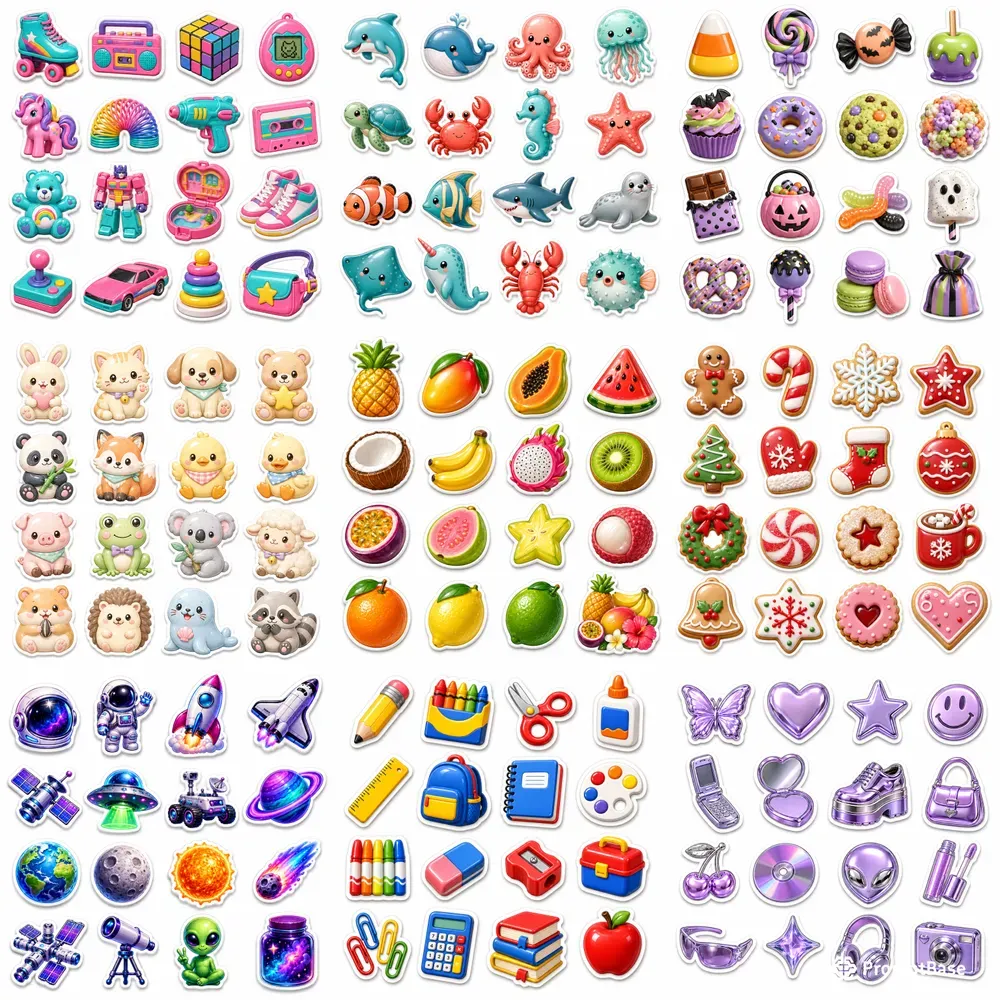 3D Puffy Sticker Sheets Any Themes