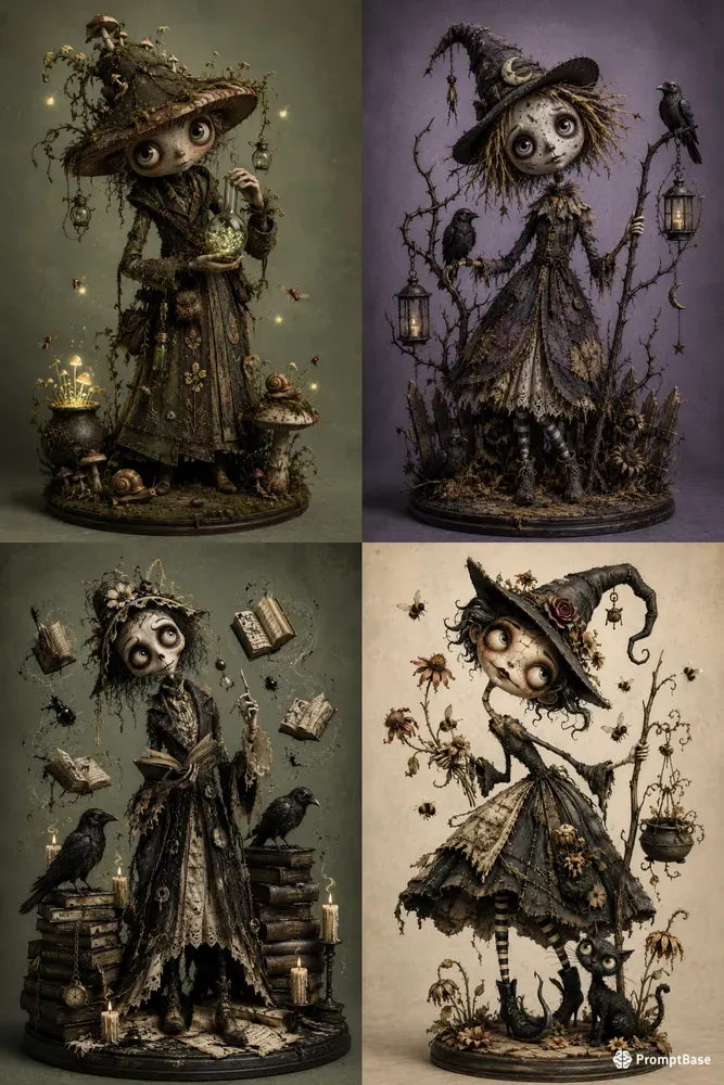 Whimsical Gothic Creature Sculpts