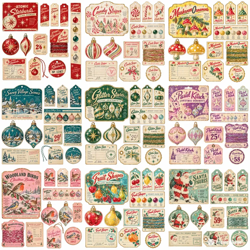 Glass Bauble Ephemera Sheets