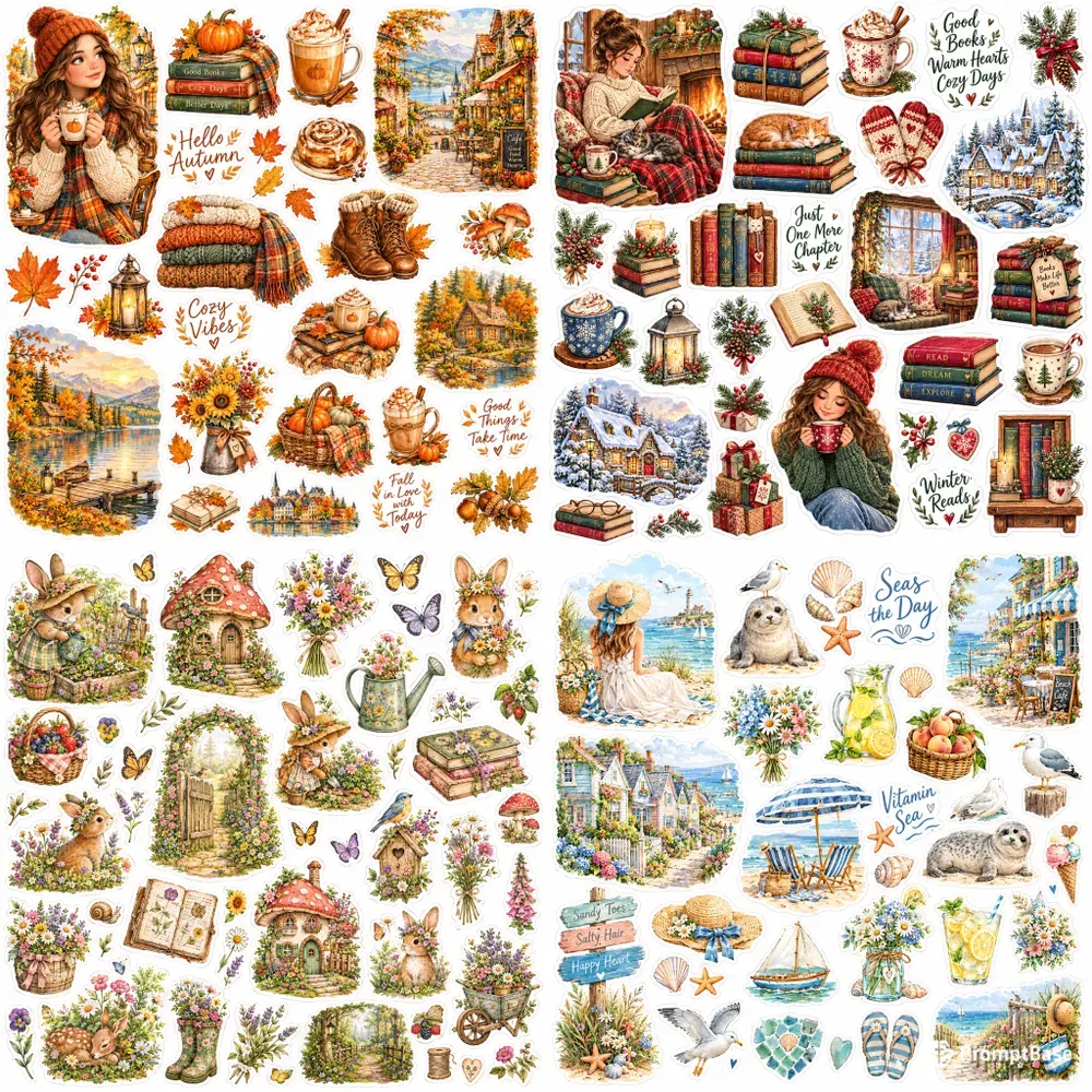 Cozy Autumn Storybook Sticker Sets