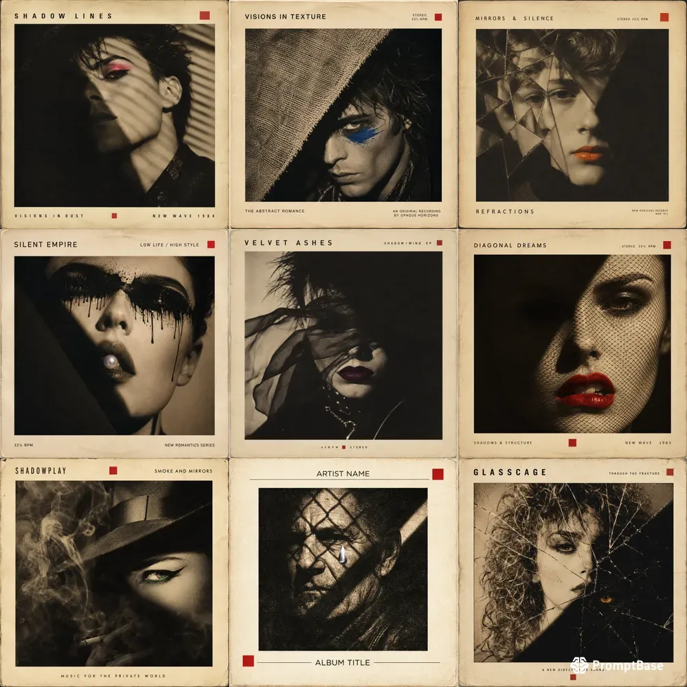 1980s New Wave Album Covers