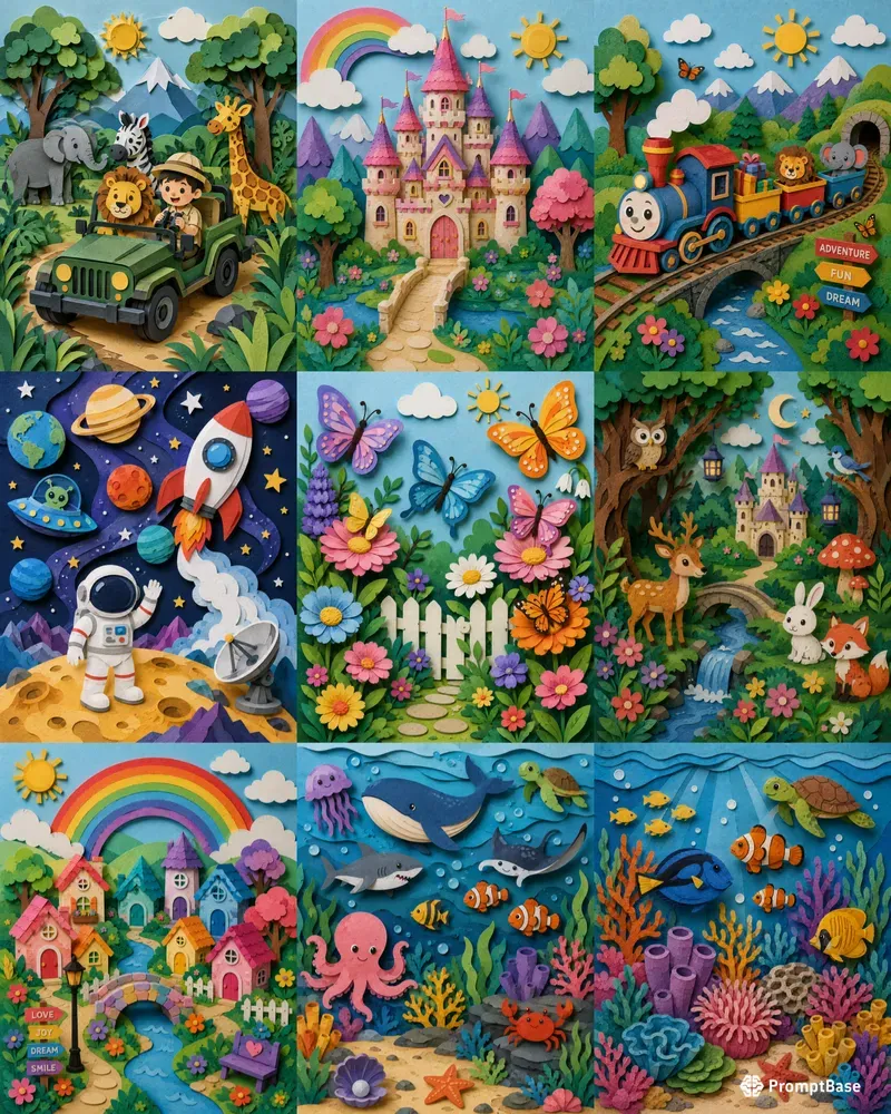 Papercraft 3D Layered Diorama Art