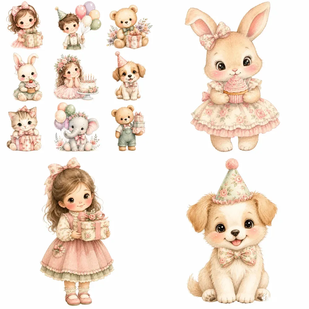 Pastel Birthday Clipart Generator