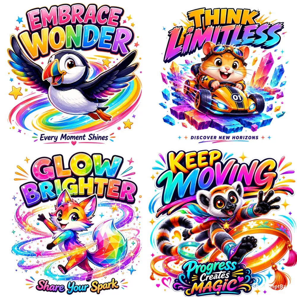 Bright Adventure Mascot Sticker Packs
