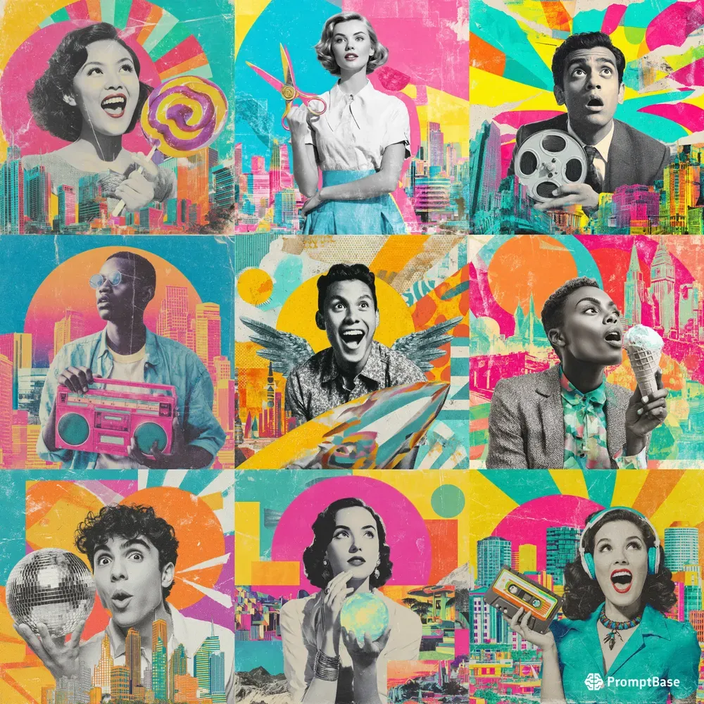 Retro Collage Pop Art Avatars