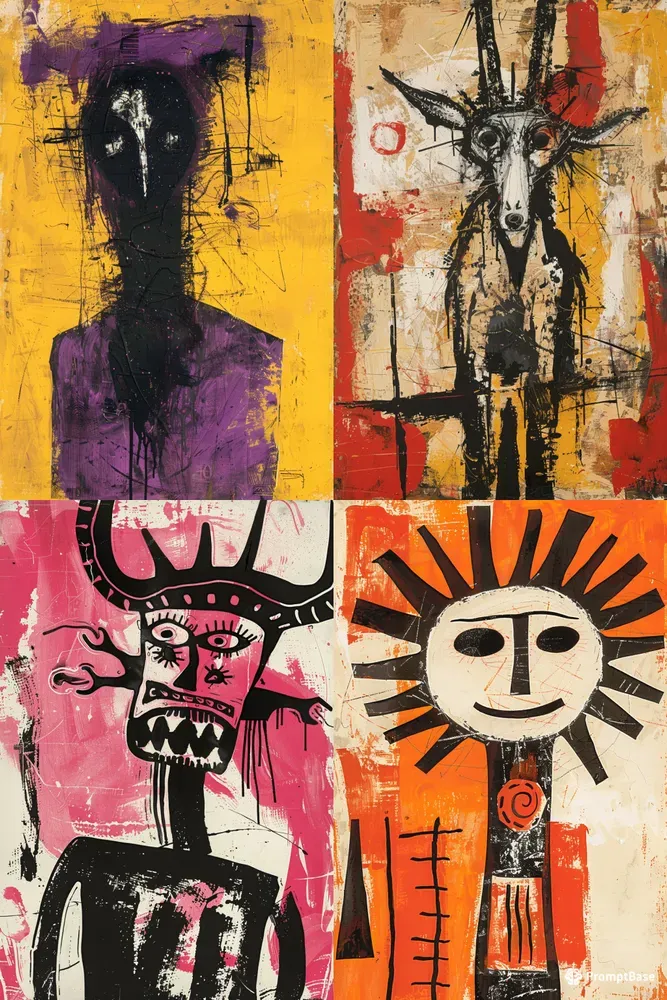 Bold Ritual Folk Poster Art