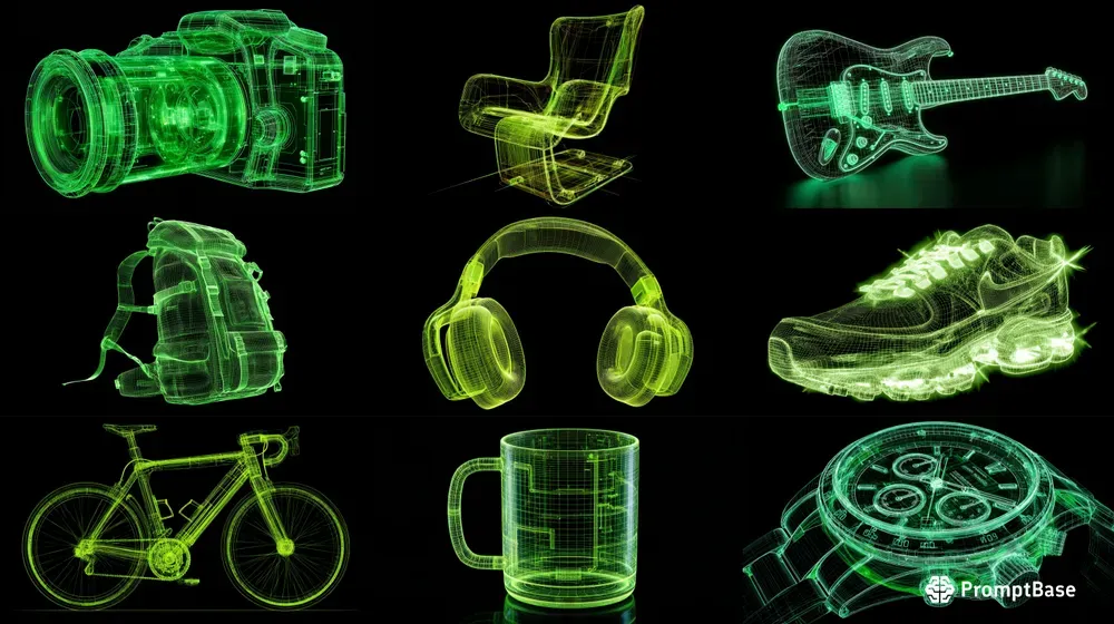 Cyberpunk Wireframe Scanners