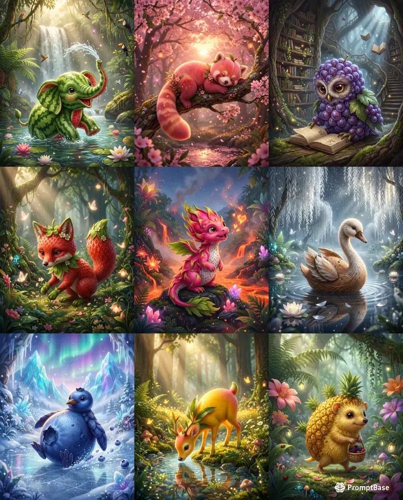 Animal Fruit Fantasy Art Generator