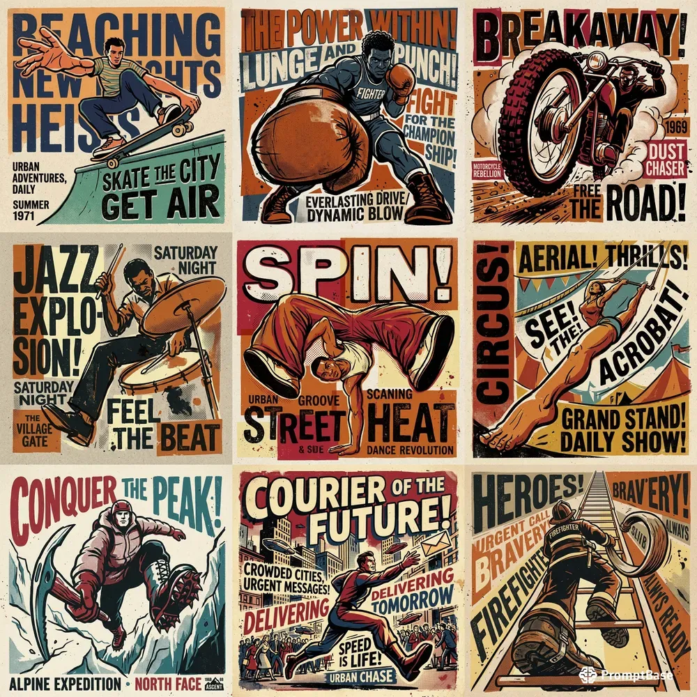 Retro Screenprint Posters