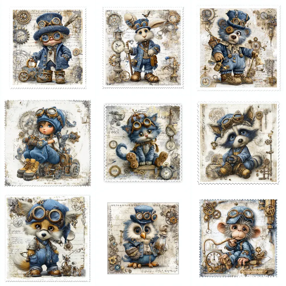 Steampunk Gearsmith Stamp Stickers