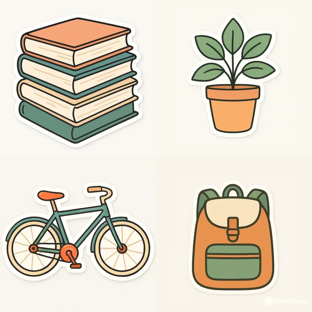 Minimal Outlined Sticker Creators