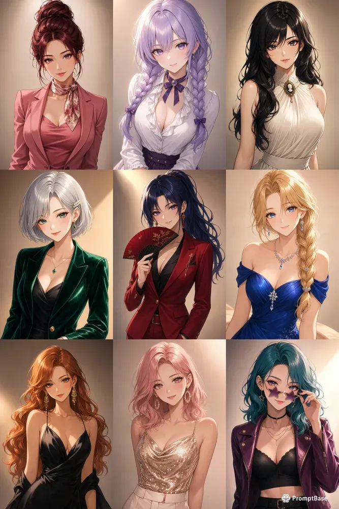 Anime Girl Signature Portraits
