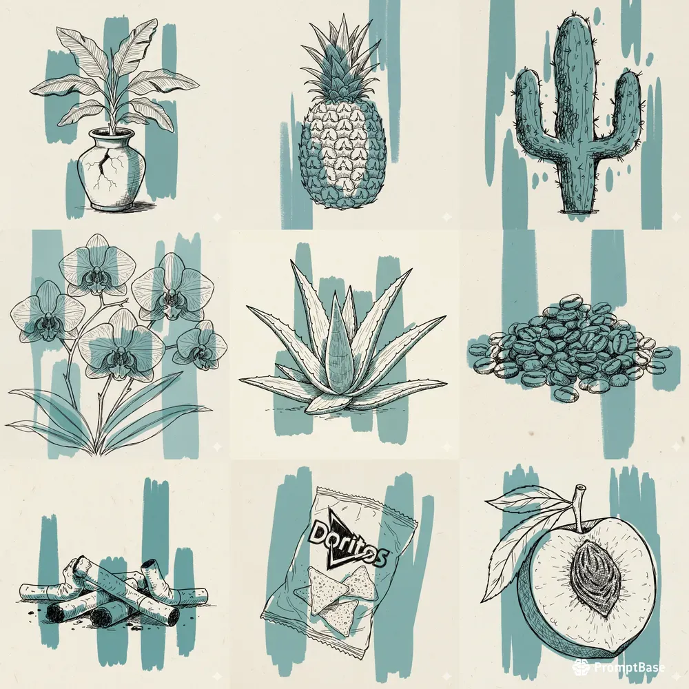 Ink Sketch Accent Posters