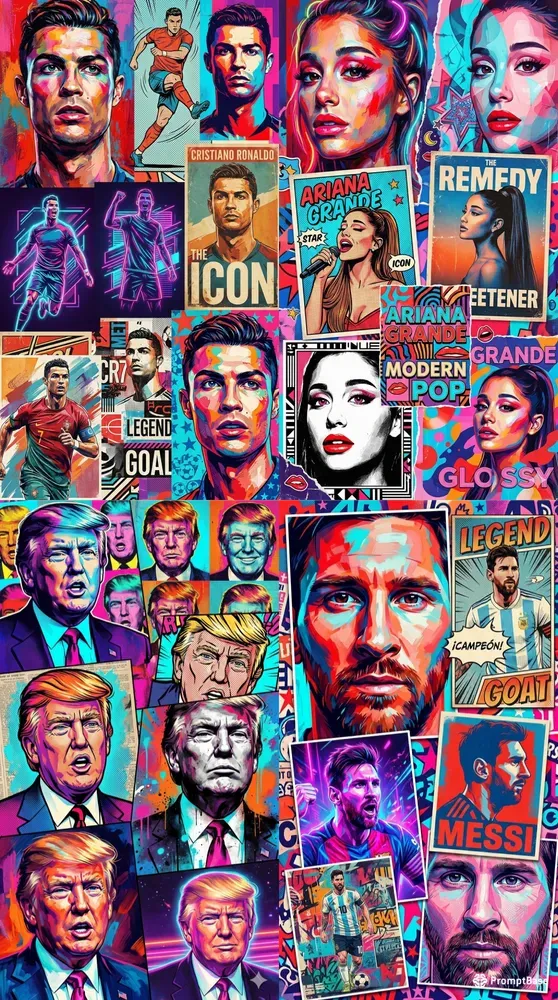 Pop Celebrity Collage Posters